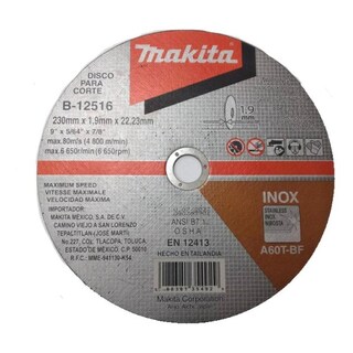 Foto 1 | Foto 1 | Disco De Corte 9 De Acero Inoxidable B-12516 Makita