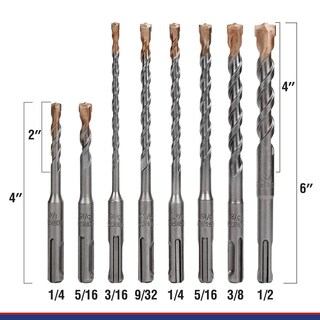 Foto 3 | Foto 3 | Juego De Brocas Sds-plus Workpro De 8 Piezas Para Ladrillo Y Cemento - Venta Internacional.