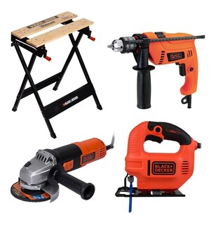 Foto 1 | Foto 1 | Rotomartillo más Esmeriladora Sierra Caladora y Mesa Black & Decker color Anaranjado