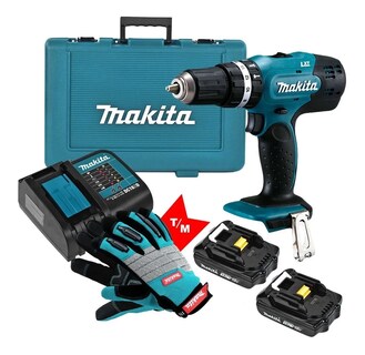 Foto 1 | Foto 1 | Rotomartillo Makita Inalámbrico Dhp453sye + Guantes M