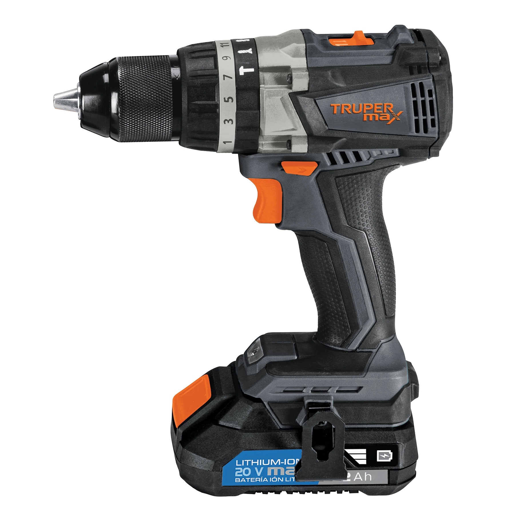 Rotomartillo Inalámbrico 1/2'' 20 V Truper Max-20r color Gris