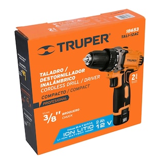 Foto 2 | Foto 2 | Taladro Inalámbrico Truper Tali12ac color Naranja