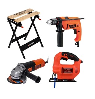 Foto 1 | Foto 1 | Rotomartillo + Esmeriladora + Sierra Caladora + Mesa Black & Decker