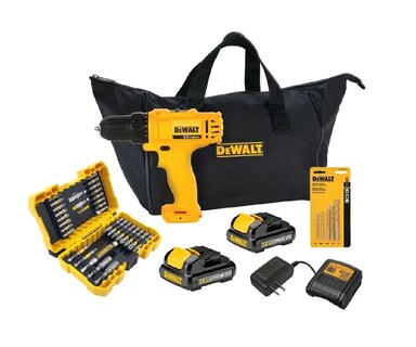 Foto 1 | Foto 1 | Taladro Atornillador 12v Dewalt Dcd700ac2 color Amarillo 3/8 Pulg + Puntas