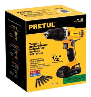 Foto 2 | Foto 2 | Taladro Inalámbrico 1/2  20 V, Pretul, Tali-20p2