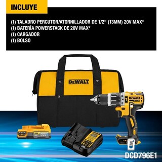 Foto 2 | Foto 2 | Kit Taladro Percutor/atornillador 1/2 Powerstack 20v Dewalt