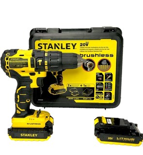 Foto 1 | Foto 1 | Taladro Brushless Percutor Stanley Dos Baterías Sbh20s2k