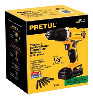 Foto 2 | Foto 2 | Taladro Inalámbrico 3/8'',bateríaion Litio 20 V, Pretul