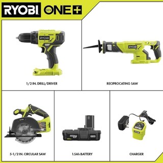 Foto 2 | Foto 2 | Taladro Ryobi Combo 3herr. Sierras, Taladro, Bateria, Cargad