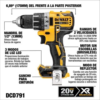 Foto 2 | Foto 2 | Taladro 1/2 Sin Carbones 20v Max Xr Dewalt