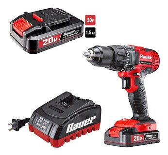 Foto 1 | Foto 1 | Bauer 64817/63947/56725 Taladro 1/2 +cargador+bateria 1.5 Ah