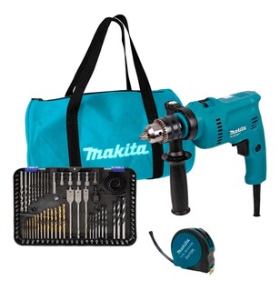 Foto 1 | Foto 1 | Taladro Eléctrico MAKITA M0801B color Azul más Kit Accesorios 100 PZAS más Regalos