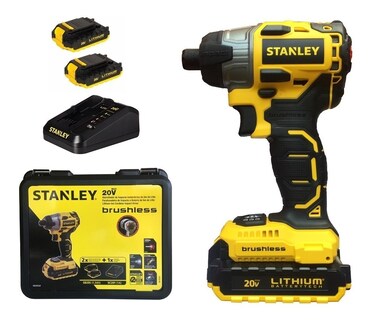 Foto 1 | Foto 1 | Taladro Impacto Stanley SBI20S2K-B3 color Amarillo Inalámbrico 20 V Brushles