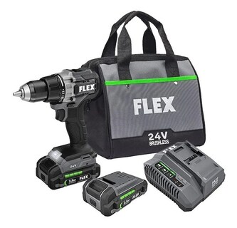 Foto 1 | Foto 1 | Taladro Inalámbrico Flex FX1151-2A color Negro 24 V y 1/2 \" 2 Baterías y Cargador