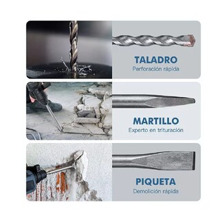 Foto 4 | Foto 4 | Rotomartillo Cincelador Martillo Perforador SDS 800W Eo Safe Imports ESI-5402 color Azul