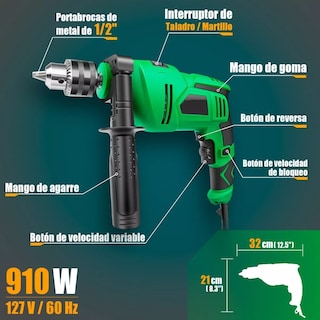 Foto 2 | Foto 2 | Taladro Rotomartillo Eo Safe Imports Esi-6289 32 Piezas color Verde
