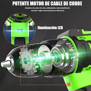 Foto 6 | Foto 6 | Taladro Atornillador Eléctrico Eo Safe Imports ESI-7056 color Verde 32 Piezas