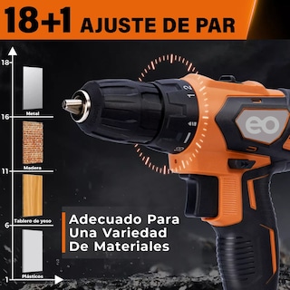 Foto 2 | Foto 2 | Kit Taladro Atornillador Eléctrico Inalámbrico 21v 35 Piezas Eo Safe Imports Esi-13281 Multicolor