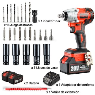 Foto 2 | Foto 2 | Llave de Impacto Inalámbrica Teeno 20 V 3ah Pro 3799