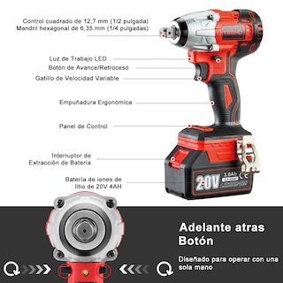 Foto 3 | Foto 3 | Llave de Impacto Inalámbrica Teeno 20 V 3ah Pro 3799