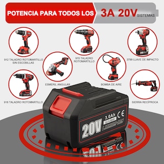 Foto 8 | Foto 8 | Llave de Impacto Inalámbrica Teeno 20 V 3ah Pro 3799