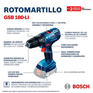 Foto 6 | Foto 6 | Rotomartillo Atornillador Bosch 18v Sin Bateria sin Cargador