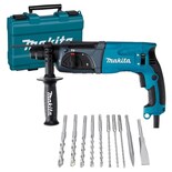 Rotomartillo Cincelador Makita 780W HR2470 + Juego de Brocas y Cinceles SDS Plus