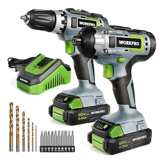 Foto 1 | Foto 1 | Kit Combinado de Taladro Inalámbrico Workpro de 20 V con Taladro/Destornillador de Impacto - Venta Internacional