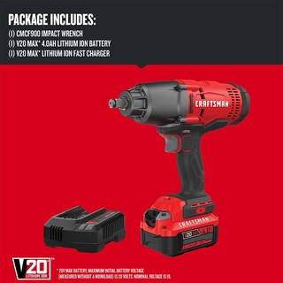Foto 3 | Foto 3 | Llave de Impacto Inalámbrica Craftsman V20 Rp 1/2 Pulgada Cmcf900m1 - Venta Internacional