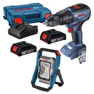Foto 1 | Foto 1 | Rotomartillo Atornillador Bosch Gsb 18v-50 + Linterna + 2bat