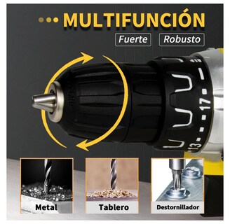 Foto 2 | Foto 2 | Language Taladro Inalámbrico Atornillador Electrico 21v 2 Baterías Eo Safe Imports Esi-2814-1 Amarillo