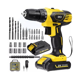 Foto 1 | Foto 1 | Taladro Atornillador Eo Safe Imports Esi-5938-1 Amarillo con 32 Piezas