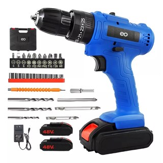 Foto 1 | Foto 1 | Taladro Inalambrico con 2 Batería de Litio 33 Pzs Eo Safe Imports Esi-11466-1 Azul