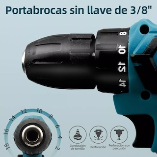 Foto 4 | Foto 4 | Kit Taladro Percutor Eléctrico Inalámbrico 41 Piezas Eo Safe Imports Esi-7055-1