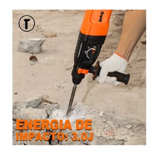 Foto 4 | Foto 4 | Rotomartillo Electroneumático Belug Rh910 800w De Potencia, Color Negro Naranja