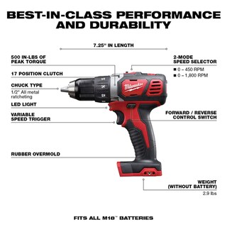 Foto 3 | Foto 3 | Taladro Inalámbrico Milwaukee M18 18v 1.5ah con Estuche - Venta Internacional