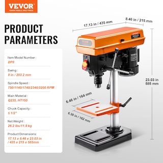 Foto 7 | Foto 7 | Taladro de Sobremesa Vevor 8 Pulgadas-Venta Internacional