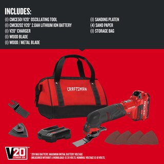 Foto 2 | Foto 2 | Multiherramienta Inalámbrica Craftsman V20 Cmce501d1 Con Batería - Venta Internacional.