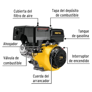 Foto 3 | Foto 3 | Motor a Gasolina Pretul MOG-130P color Amarillo 13 HP