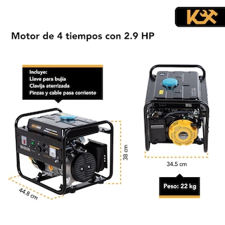 Foto 3 | Foto 3 | Generador Portátil Kingsman KING1000 color Negro a Gasolina 110 V 2.0 HP Corriente Eléctrica