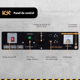 Foto 7 | Foto 7 | Generador Portátil Kingsman KING1000 color Negro a Gasolina 110 V 2.0 HP Corriente Eléctrica