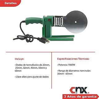 Foto 2 | Foto 2 | Kit de Termofusora CNX 1000W para PVC/CPVC/PP-R con Maletín y Tijeras