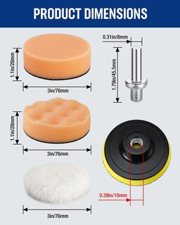 Foto 2 | Foto 2 | Kit De Almohadillas De Pulido Workpro De 76 Mm, Juego De 11 Unidades Para Pulir Coches - Venta Internacional.