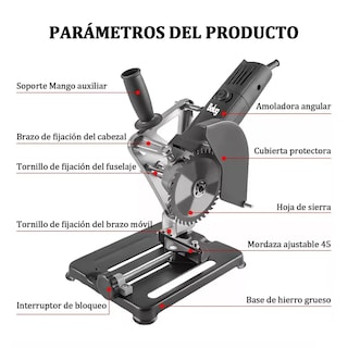 Foto 5 | Foto 5 | Soporte Para Esmeril Angular Ajustable Base De La Herramienta, Belug Negro