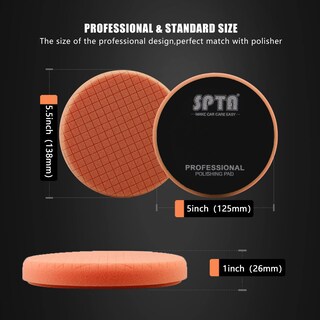 Foto 2 | Foto 2 | Kit De Esponjas Pulidoras Spta, 5 Unidades, 13 Cm, Para Amortiguador De Coche De 12,5 Cm - Venta Internacional.