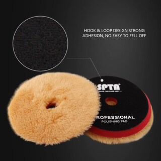 Foto 5 | Foto 5 | Almohadillas De Pulido Spta, 100% Lana, 125 Mm, 3 Unidades, Para Coche - Venta Internacional.