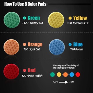 Foto 2 | Foto 2 | Kit De Almohadillas De Pulido Spta De 10 Piezas De 7 Pulgadas Con Placa Trasera Para Coche - Venta Internacional.