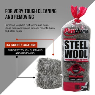 Foto 3 | Foto 3 | Almohadillas Extra Gruesas De Lana De Acero Pandora #4 Grado 48 - Venta Internacional.