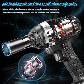 Foto 2 | Foto 2 | Kit Pistola Belug Impacto Llave Inalámbrico 600nm 1/2 Bateria Negro