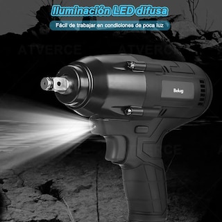 Foto 4 | Foto 4 | Kit Pistola Belug Impacto Llave Inalámbrico 600nm 1/2 Bateria Negro